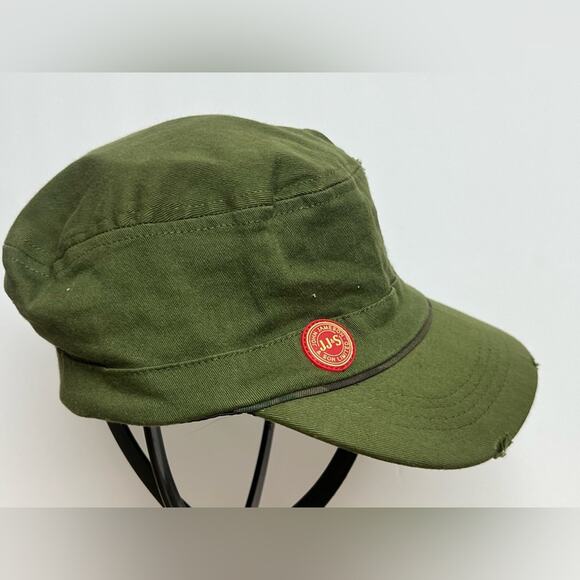 Jameson Whiskey Distressed Army Green Cadet Hat Cap FLEXFIT OSFA - Picture 1 of 4